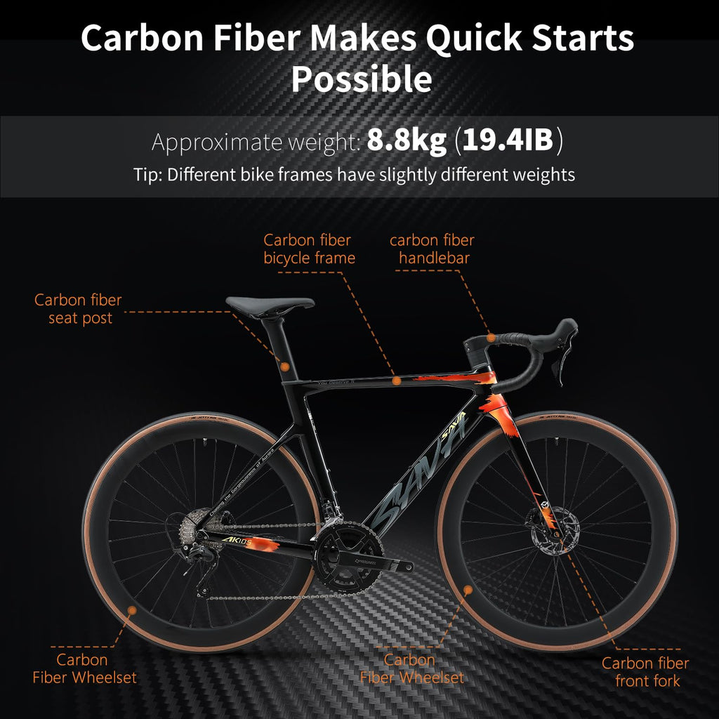 Full Carbon Road Bike With Hydraulic Disc Brakes