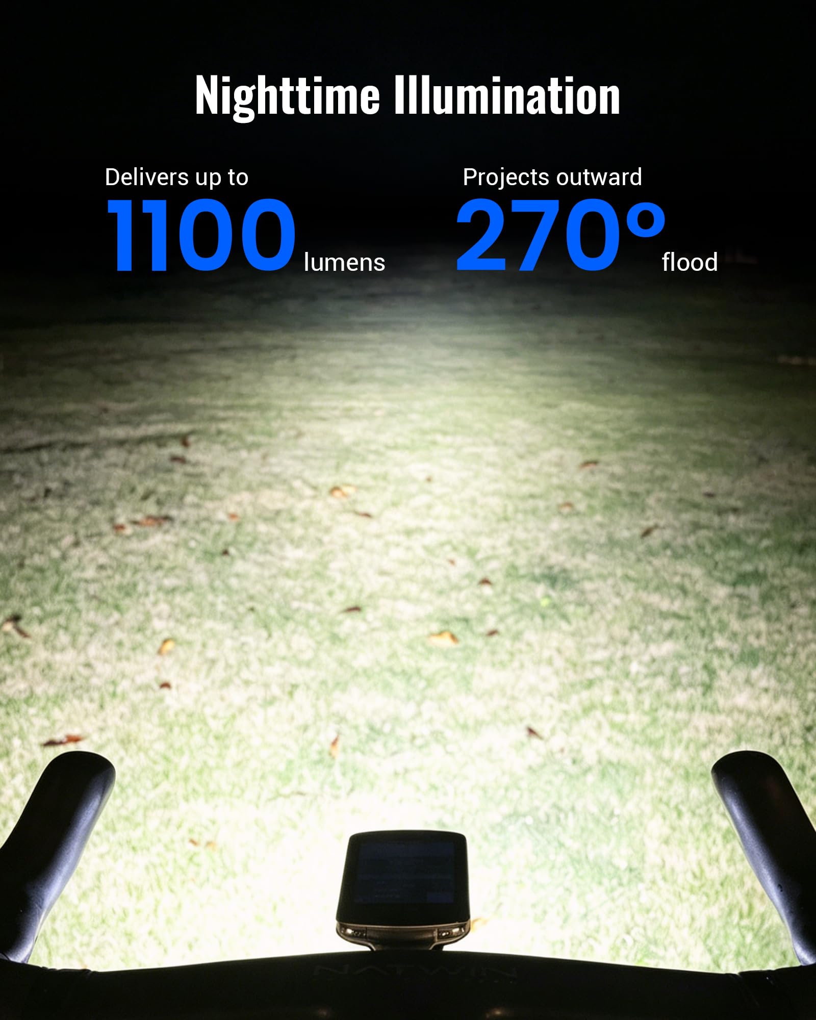 Wide-Angle USB Rechargeable Bike Headlight