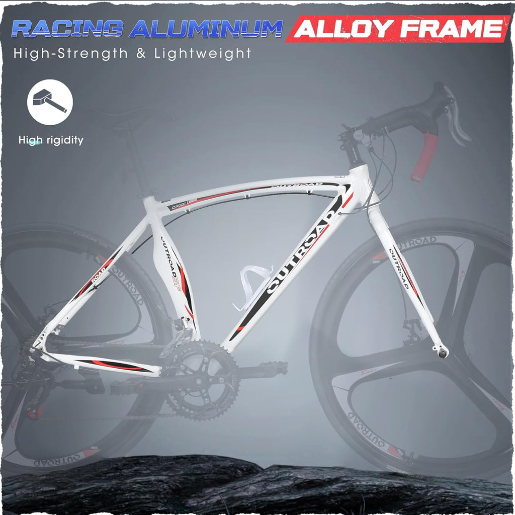 700C Aluminum Road Bike With Multi-Speed Gears