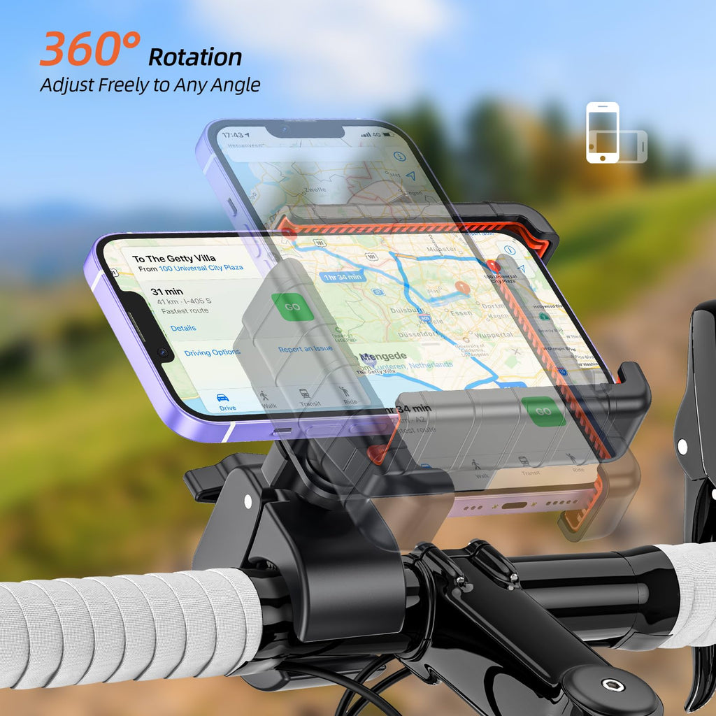 Shockproof Bike Phone Mount With Secure Lock