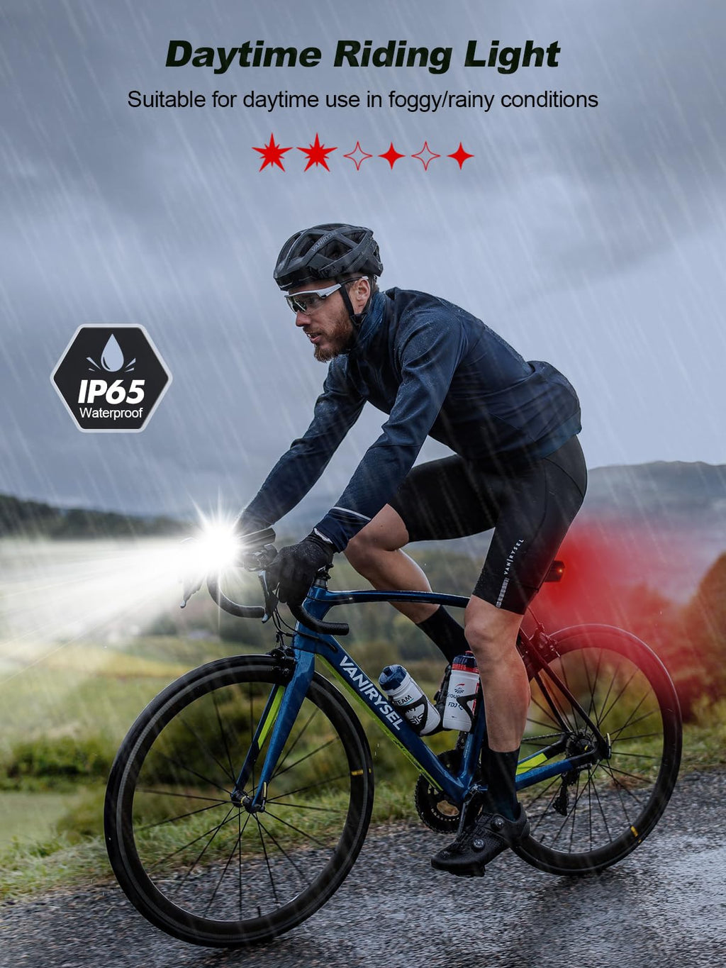 Super Bright Rechargeable Bike Light Set