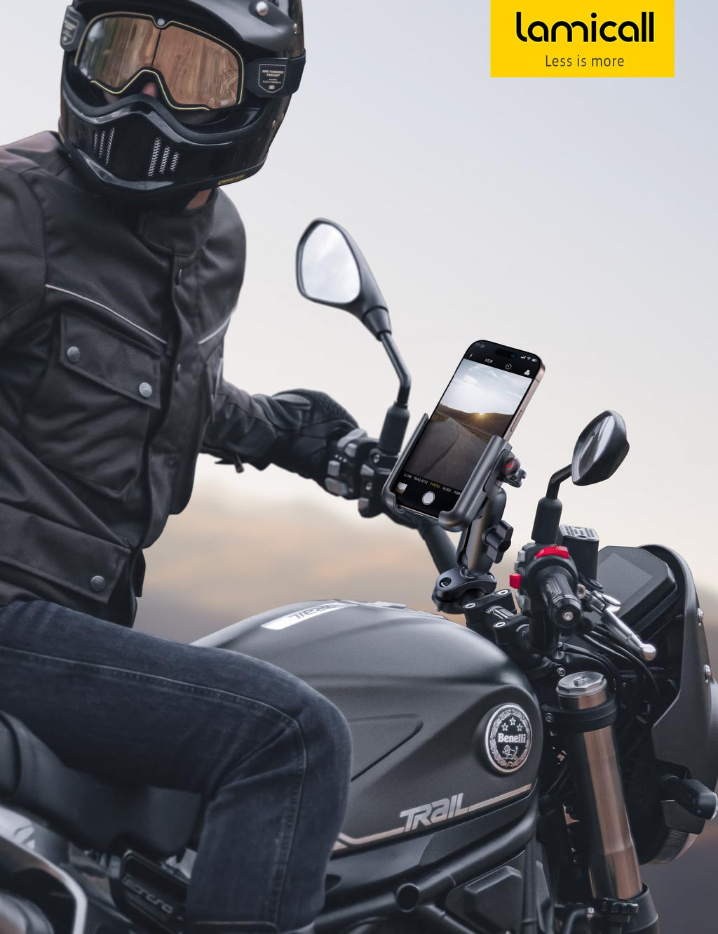 All-Metal Anti-Shake Motorcycle Phone Mount
