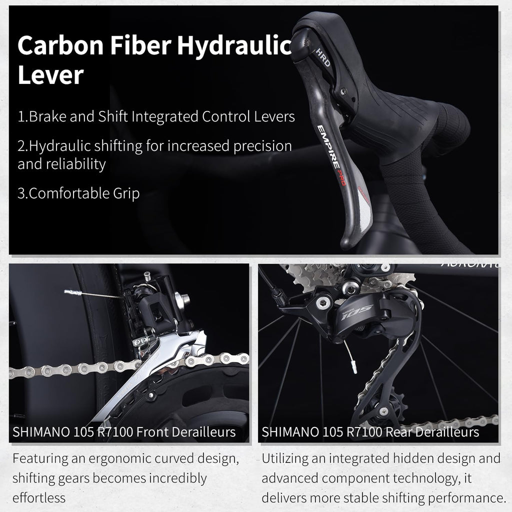 Carbon Road Bike With 24-Speed Shimano Drivetrain