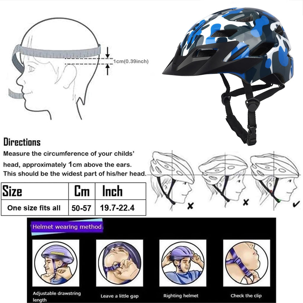 Kids Multi-Sport Helmet With LED Safety Light