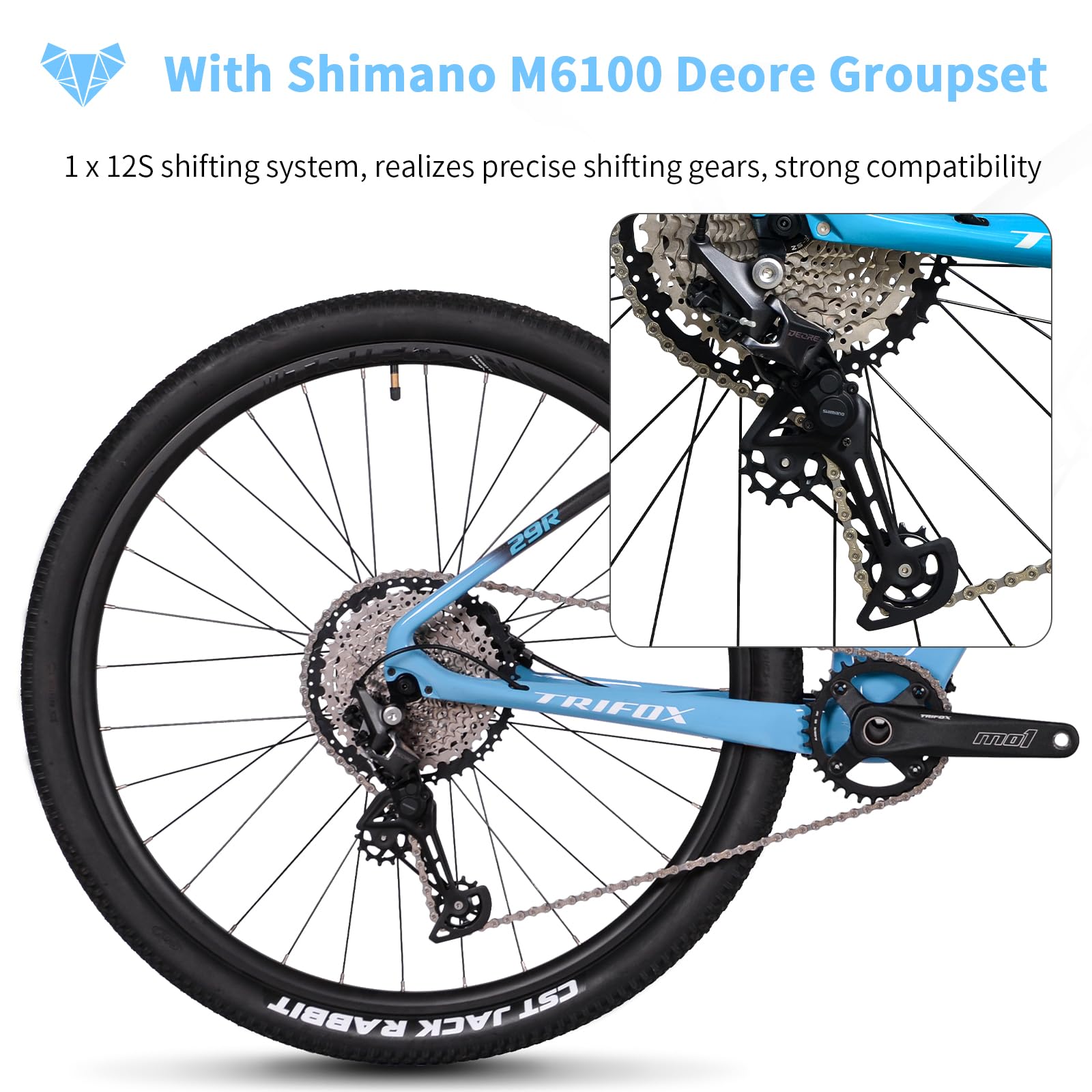 Carbon Mountain Bike With 12-Speed Drivetrain
