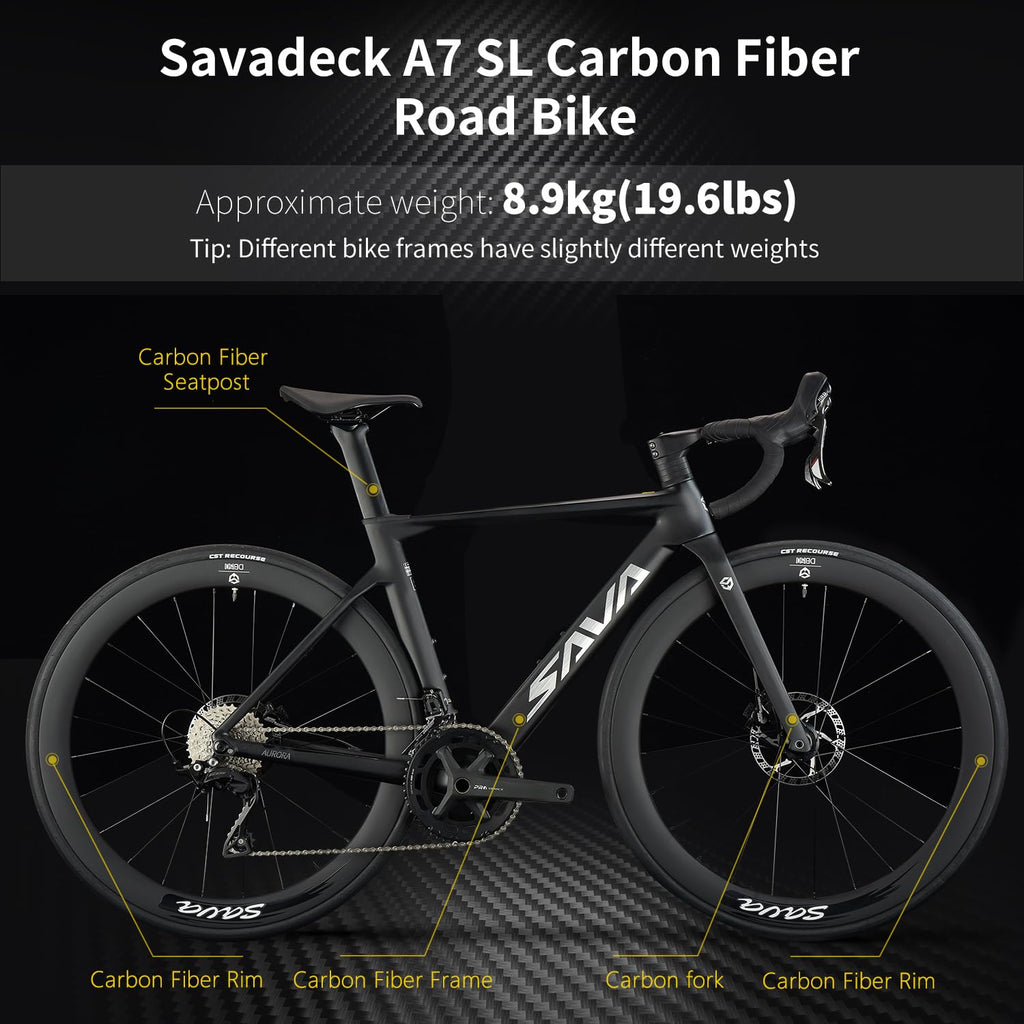 Carbon Road Bike With 24-Speed Shimano Drivetrain