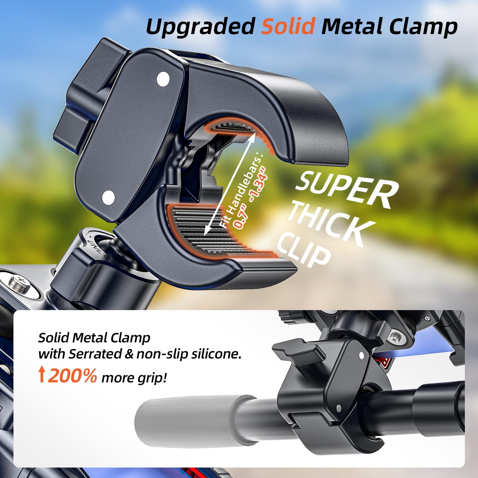 Shockproof Bike Phone Mount With Secure Lock