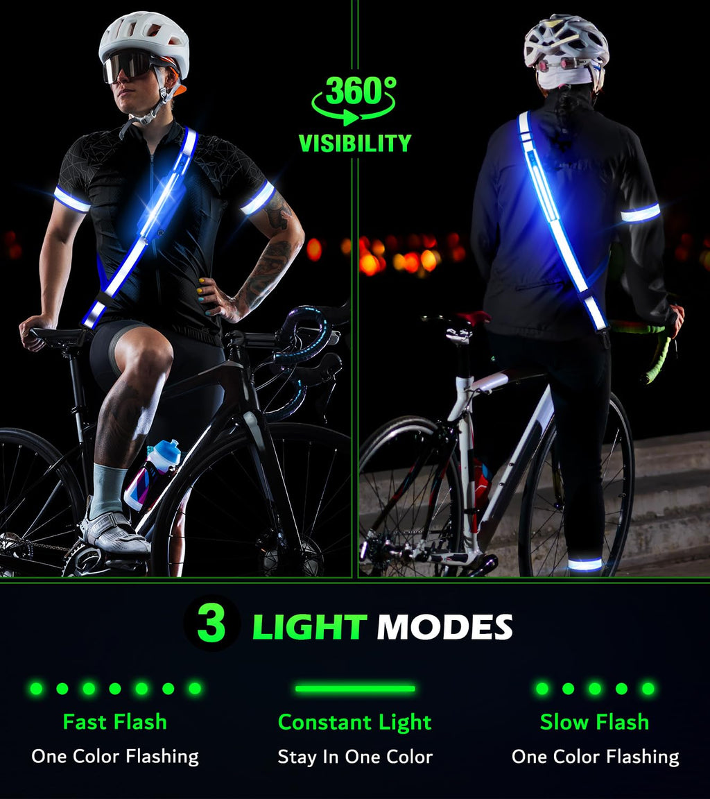 LED Reflective Running Safety Belt With Phone Pouch