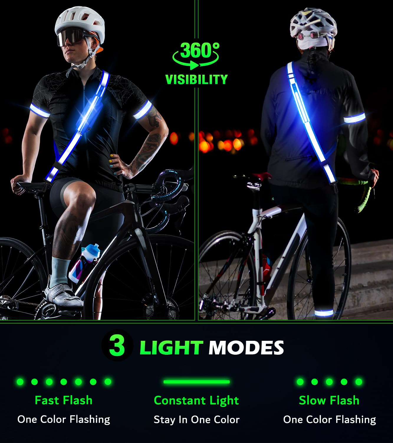 LED Reflective Running Safety Belt With Phone Pouch