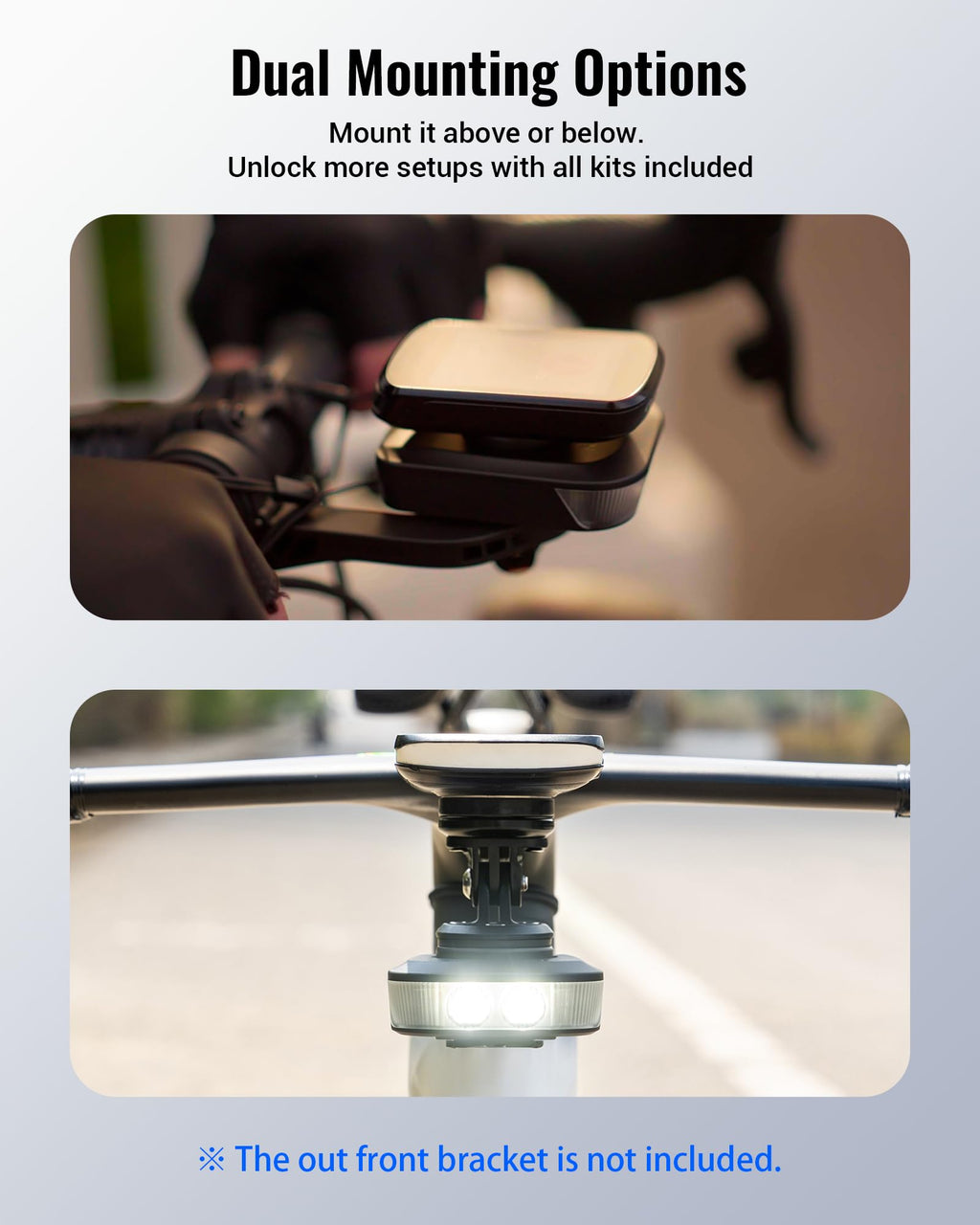 Wide-Angle USB Rechargeable Bike Headlight