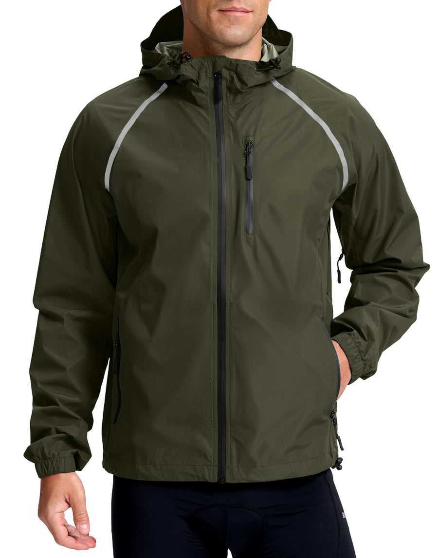 Men’s Packable Waterproof Cycling Rain Jacket