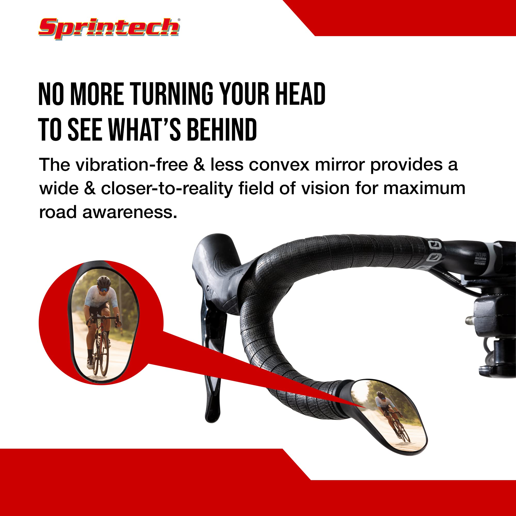 Adjustable Convex Bike Mirror For Drop Bars