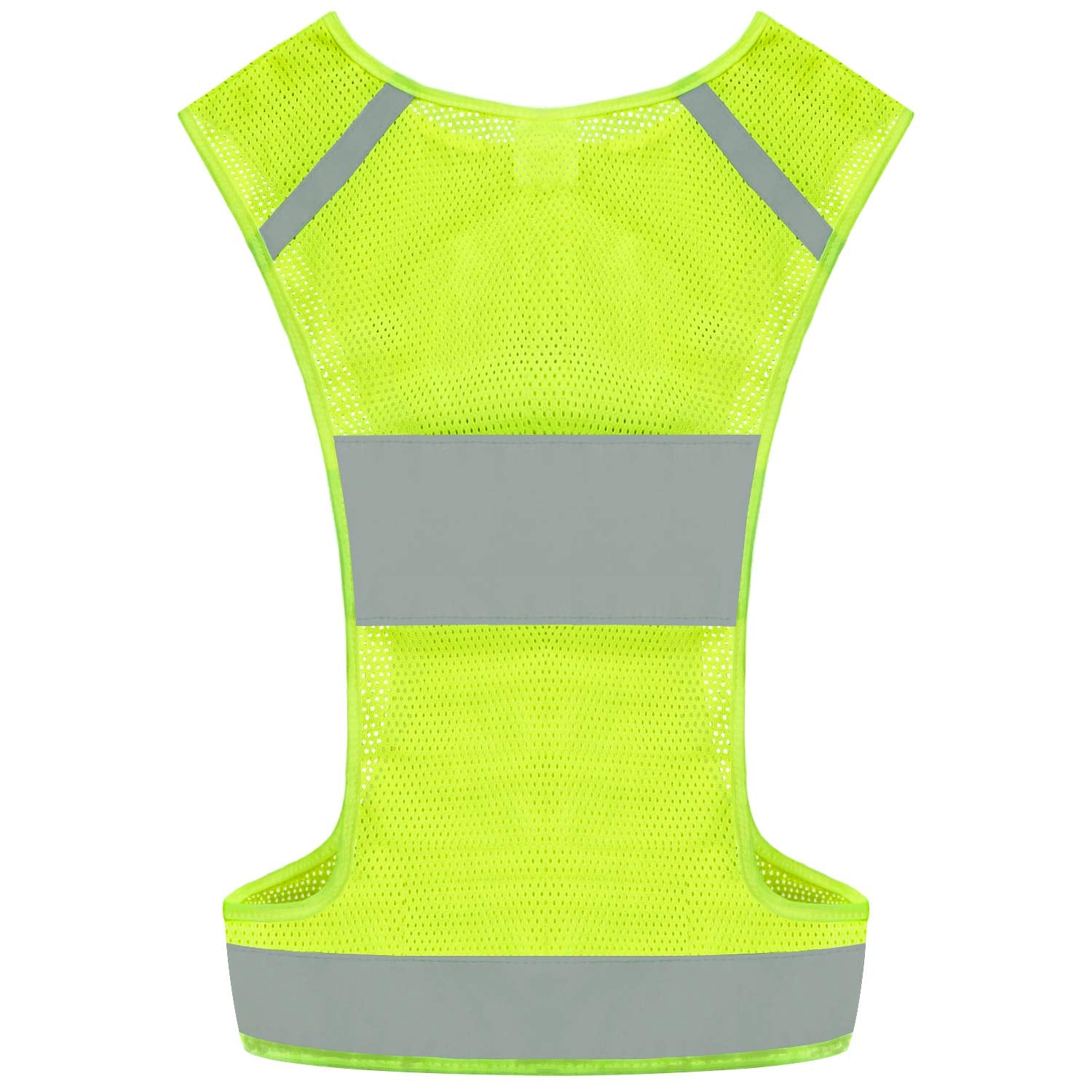 Reflective Safety Running Vest With Storage Pocket