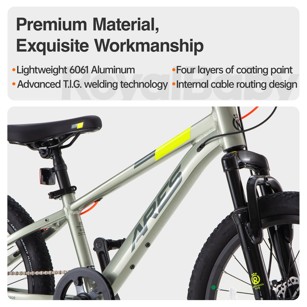 Kids Aluminum Mountain Bike With Front Suspension