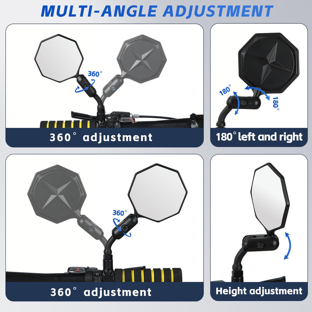 Aluminum Alloy Handlebar Bike Mirror Set