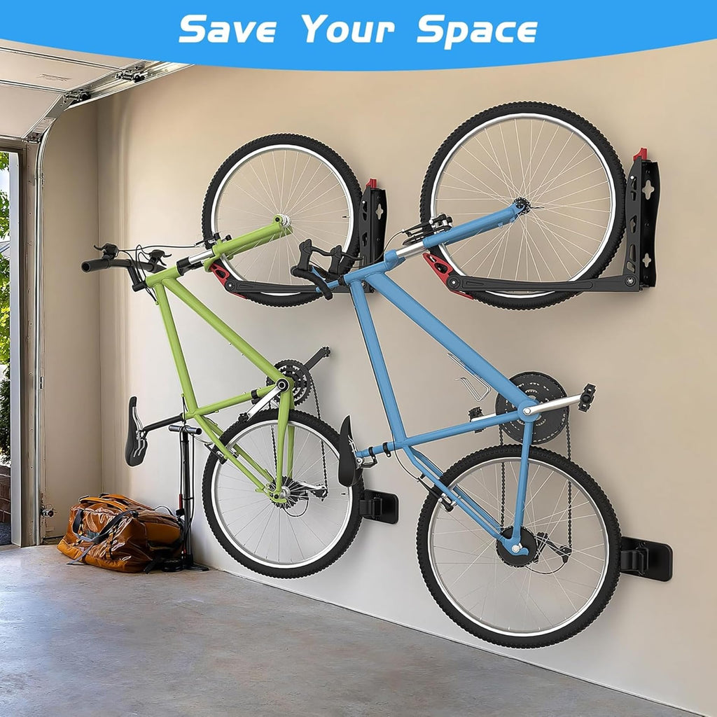 Swivel Wall-Mounted Vertical Bike Storage Rack