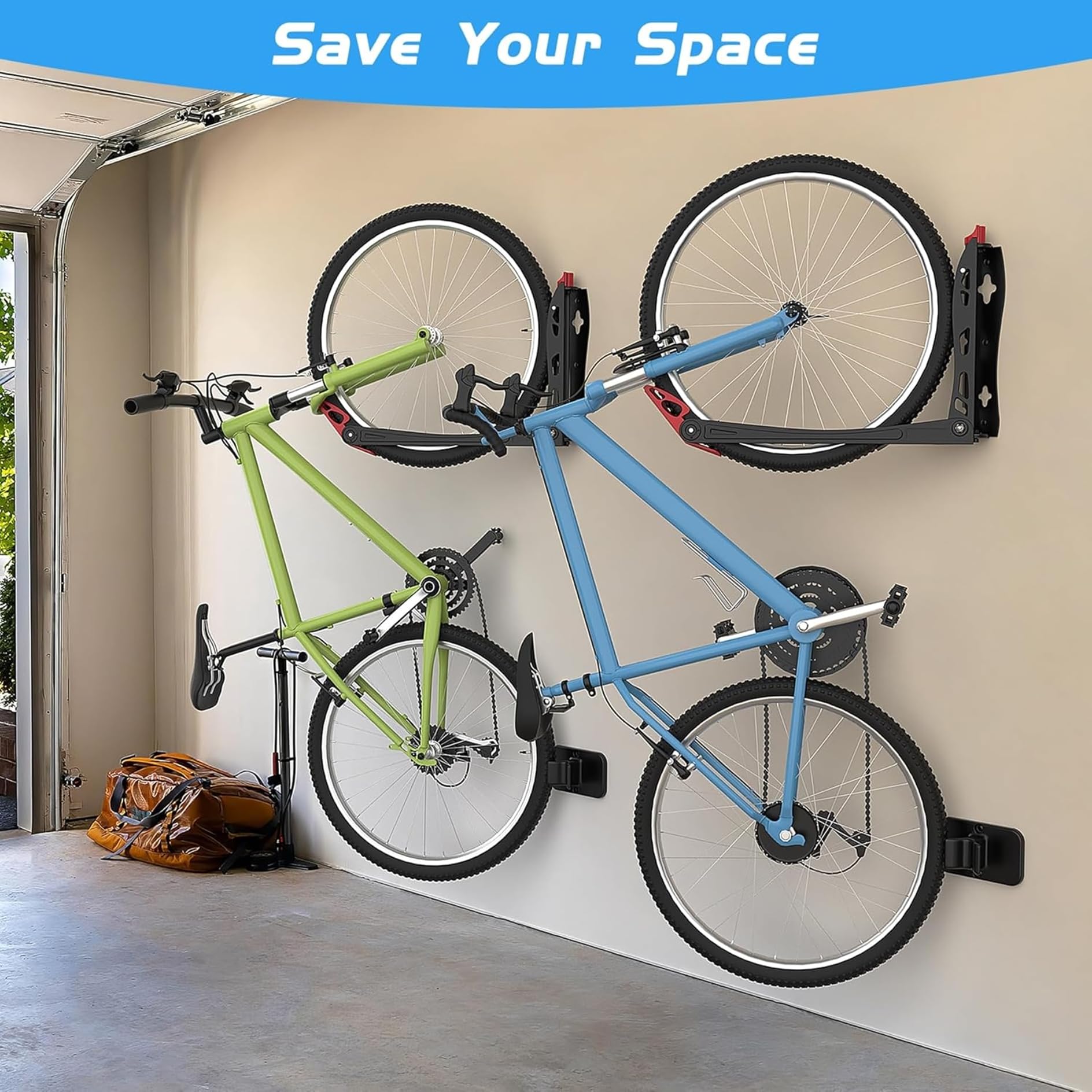 Swivel Wall-Mounted Vertical Bike Storage Rack