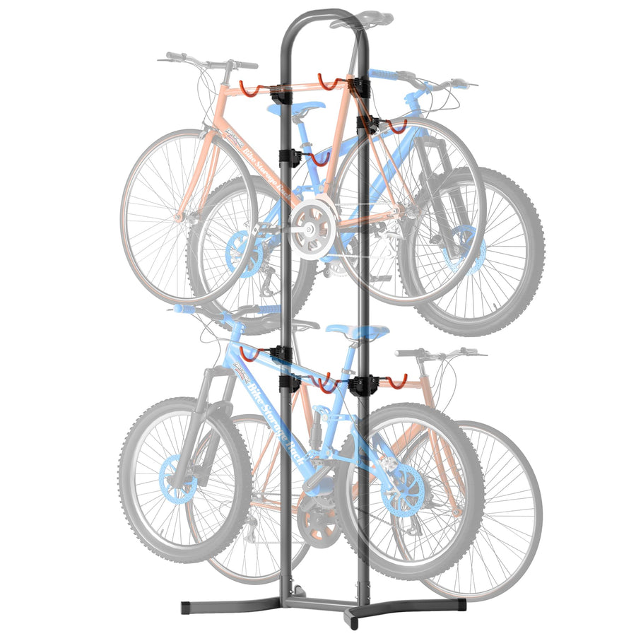 Adjustable 4-Bike Freestanding Storage Rack