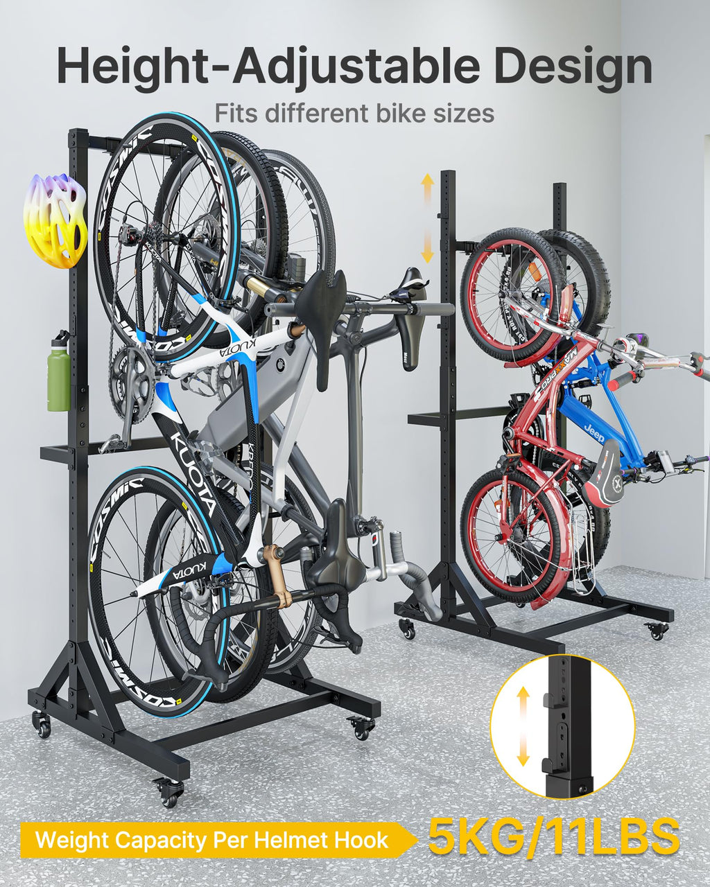 Freestanding Indoor Bike Storage Rack Stand