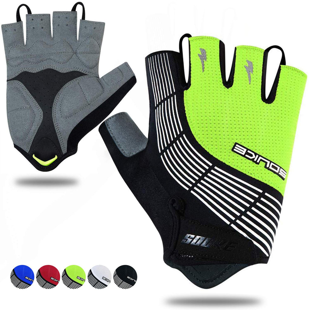 Padded Half-Finger Cycling Gloves With Grip