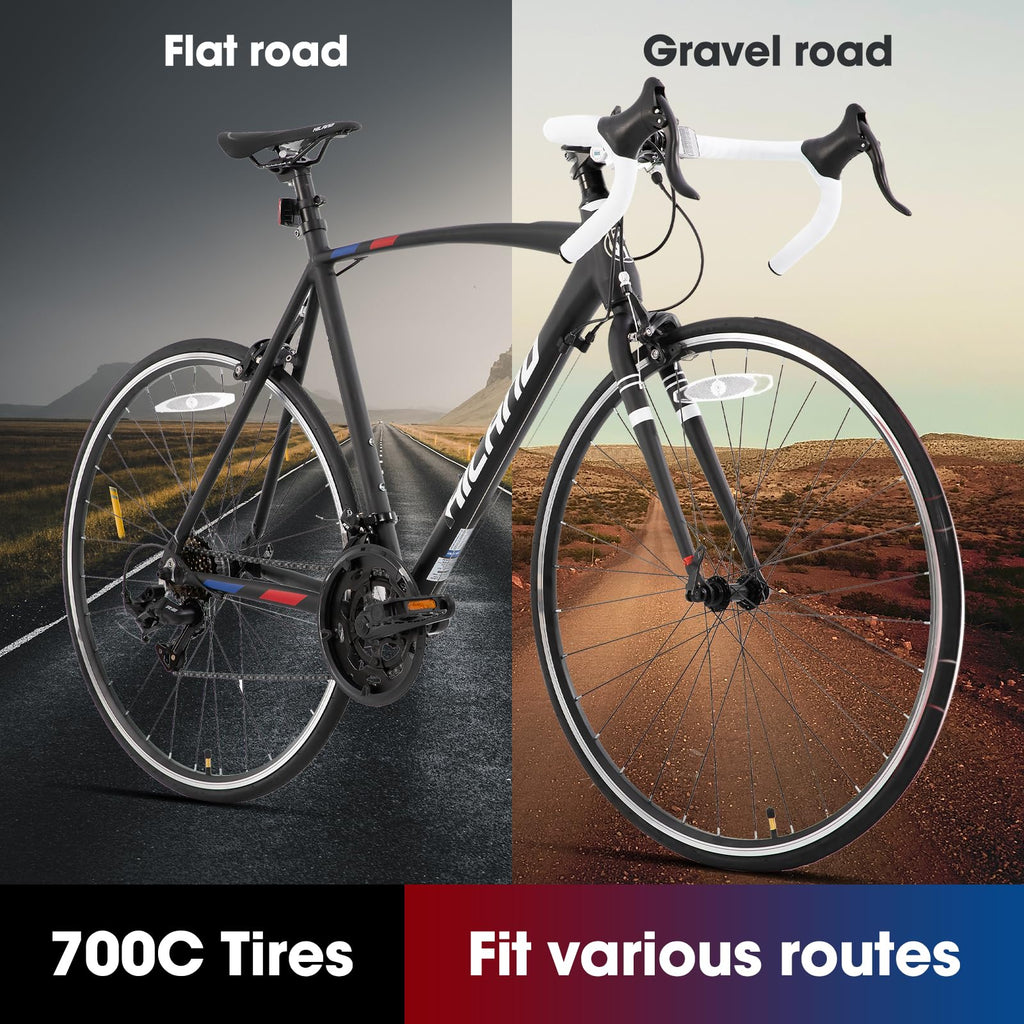 700C Aluminum Road Bike With 14-Speed Gears