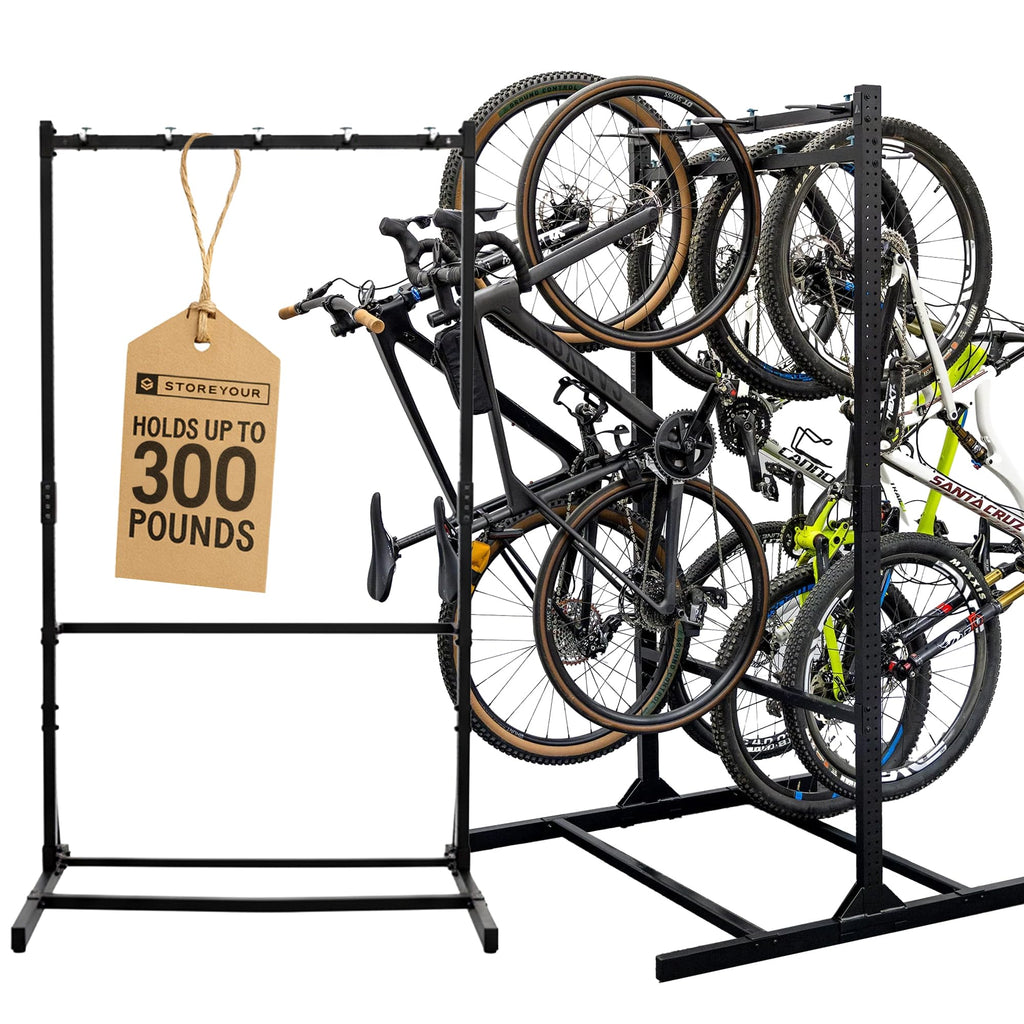 Freestanding 5-Bike Storage Rack For Garage Use