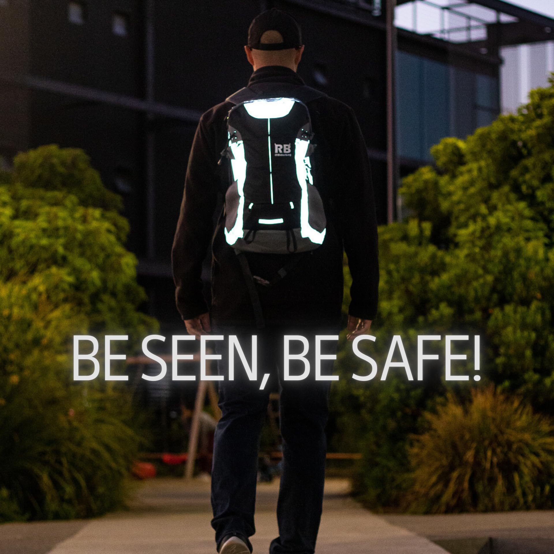 High-Visibility Reflective Rider Travel Backpack