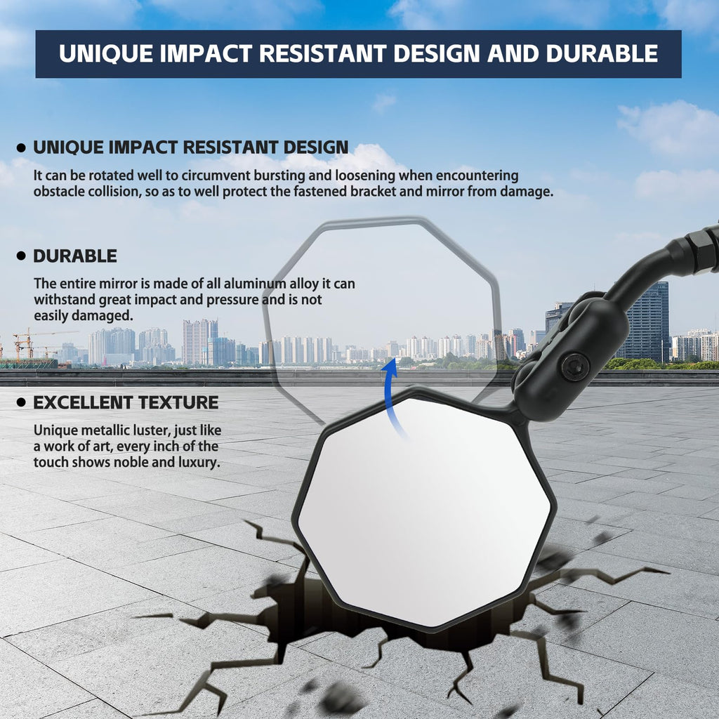 Aluminum Alloy Handlebar Bike Mirror Set