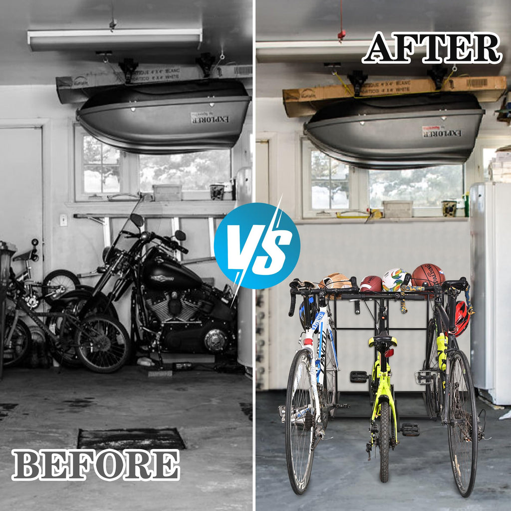 Freestanding 3-Bike Storage Rack for Home Garage
